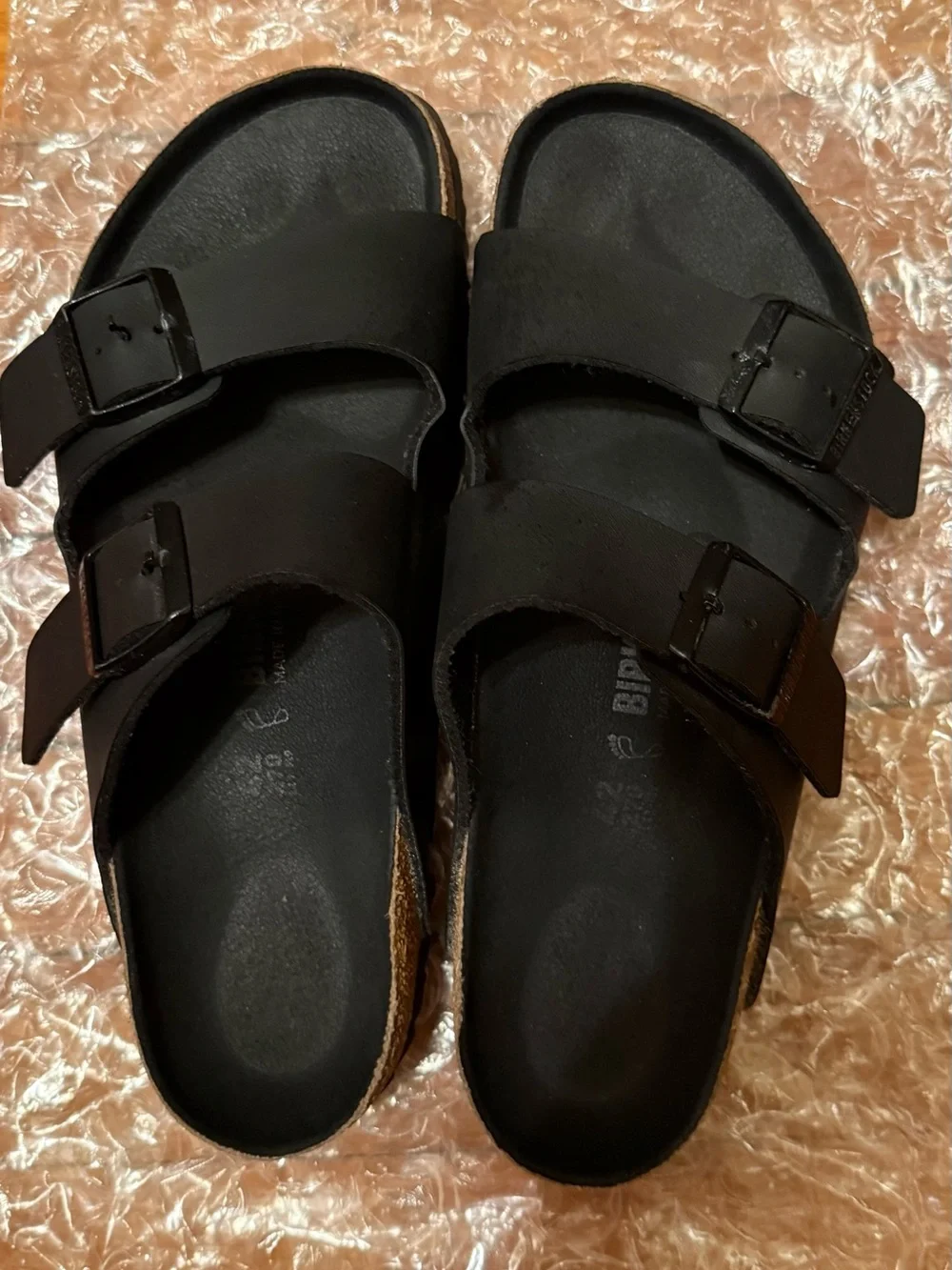 Birkenstock Black Double Buckle Slide